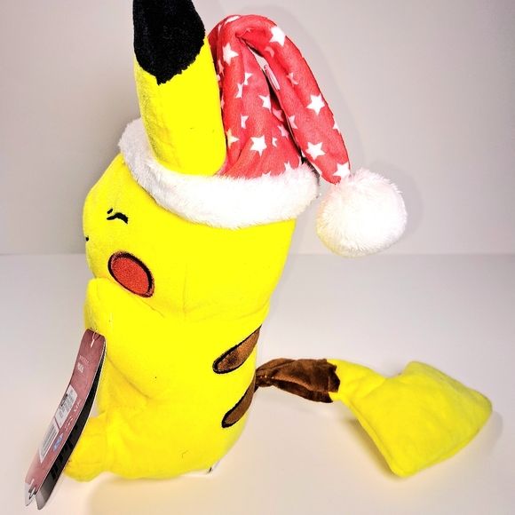 Pokemon Seasonal Christmas Holiday Pikachu Star Hat Plush 8" - Picture 6 of 7